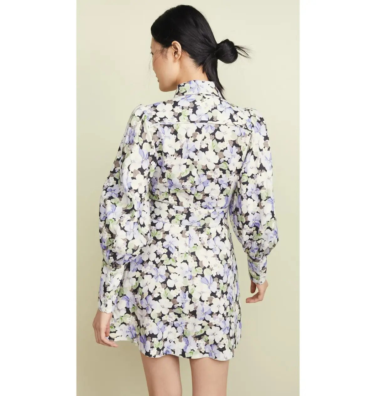 Zimmermann Ninety Six Short Shirt Dress Dark Pansy Size 2 / Au 12 photo 5