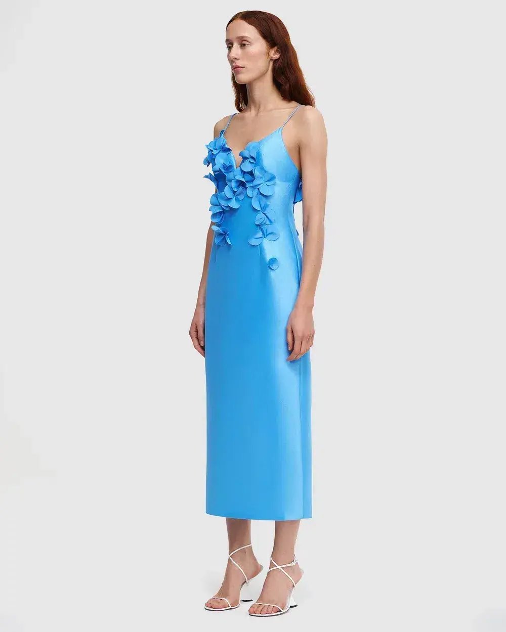 Acler Isla Column Midi Dress Blue Size 12 photo 2