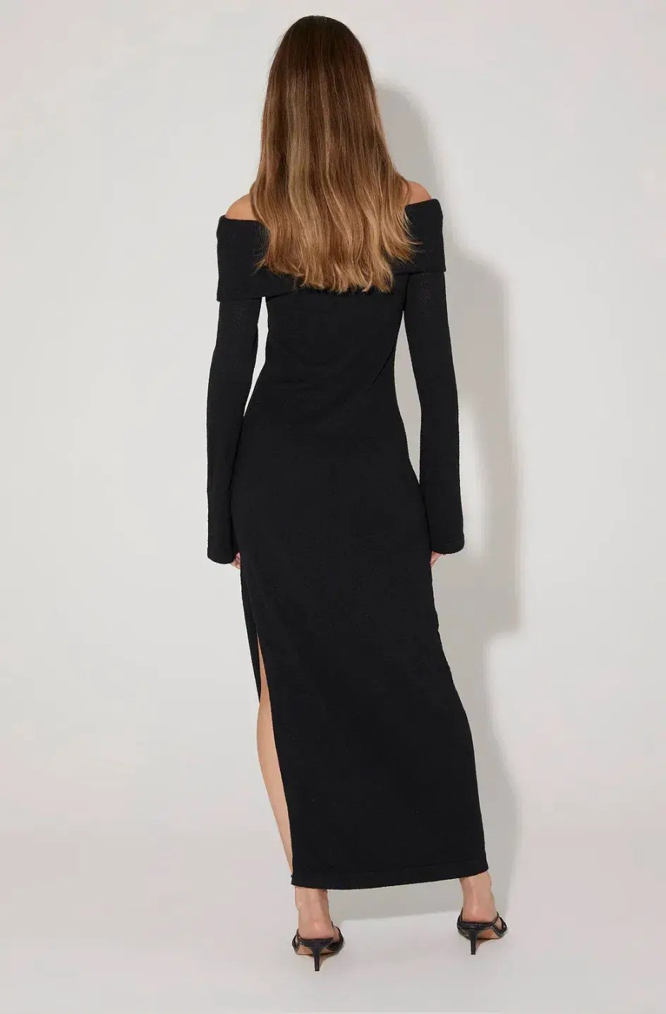 Hansen and Gretel Belair Knit Midi Dress Black Size S/ Au 8 photo 3