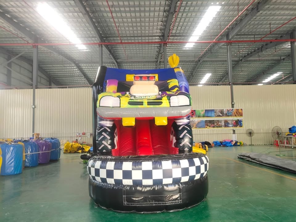Hire - 3d Monster truck jumping castle dry or waterslide photo 3