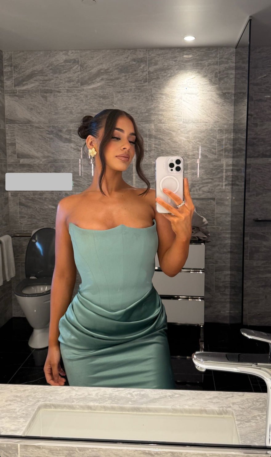 House of CB Persephone Strapless Corset Dress - Jade Green photo 2