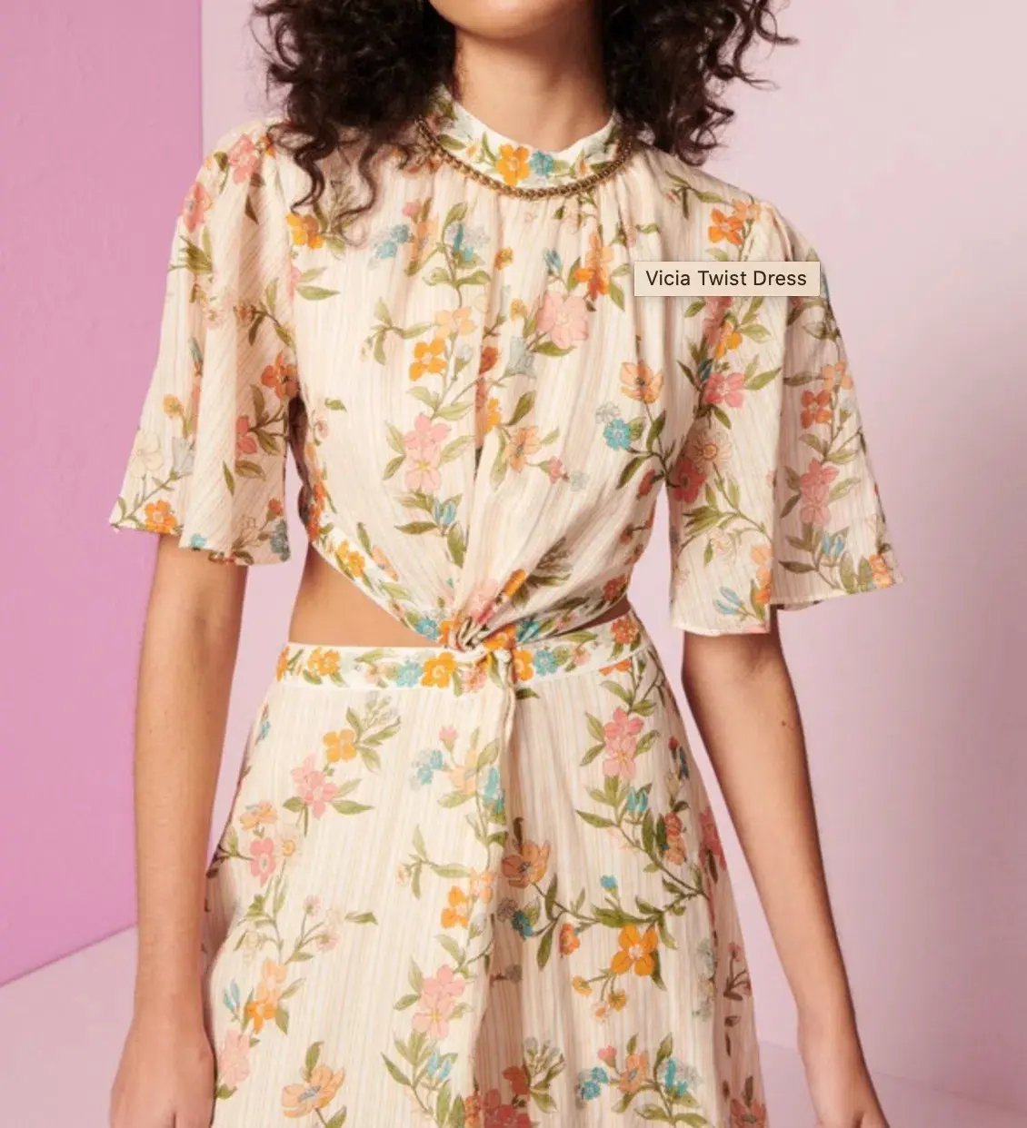 Kate Ford Vicia Twist Dress Nude Size 4 / AU 14 photo 3