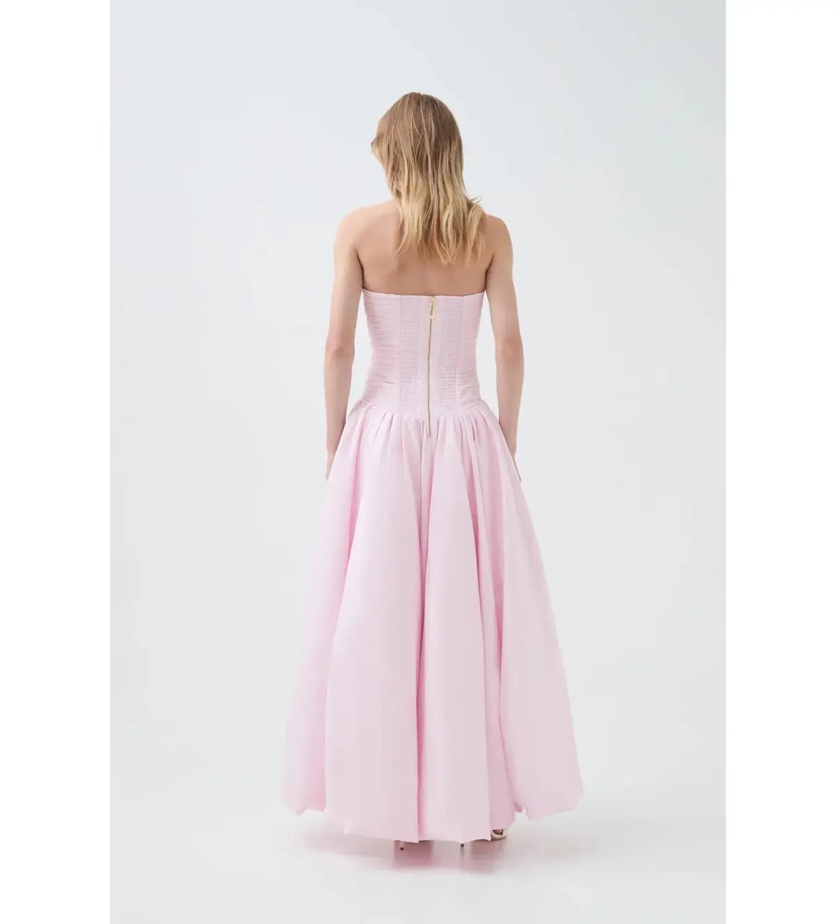 Aje Violette Bubble Hem Maxi Dress Pastel Pink Size AU 12 photo 4