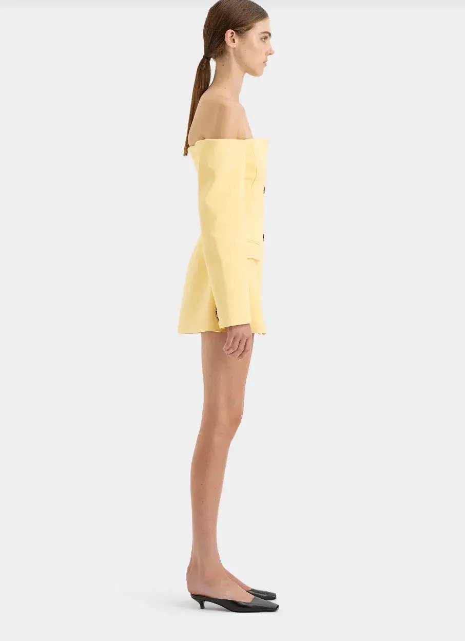 Sir the Label Sandrine Tailored Mini Dress in Limone Size 1 / AU 8 photo 11