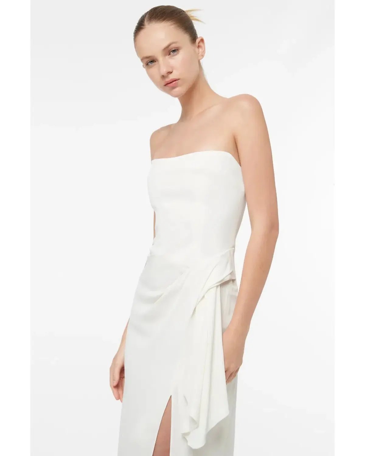 Manning Cartell Asymmetrical Games Gown White Size AU 8 photo 2