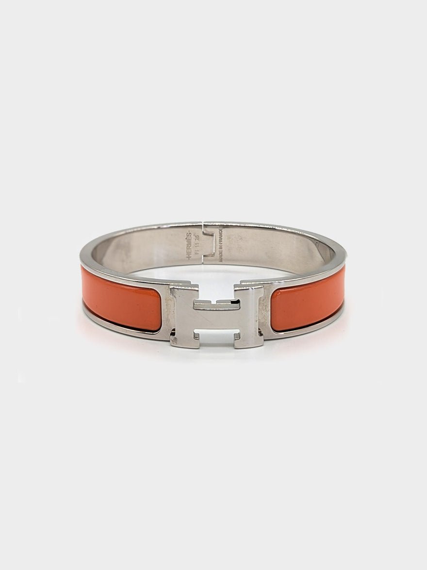 Hermès Clic H Bracelet Silver Orange Fruité photo 3