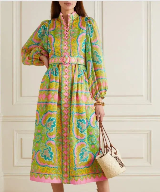 Zimmermann Estelle Buttoned Midi Dress Size 10 photo 5