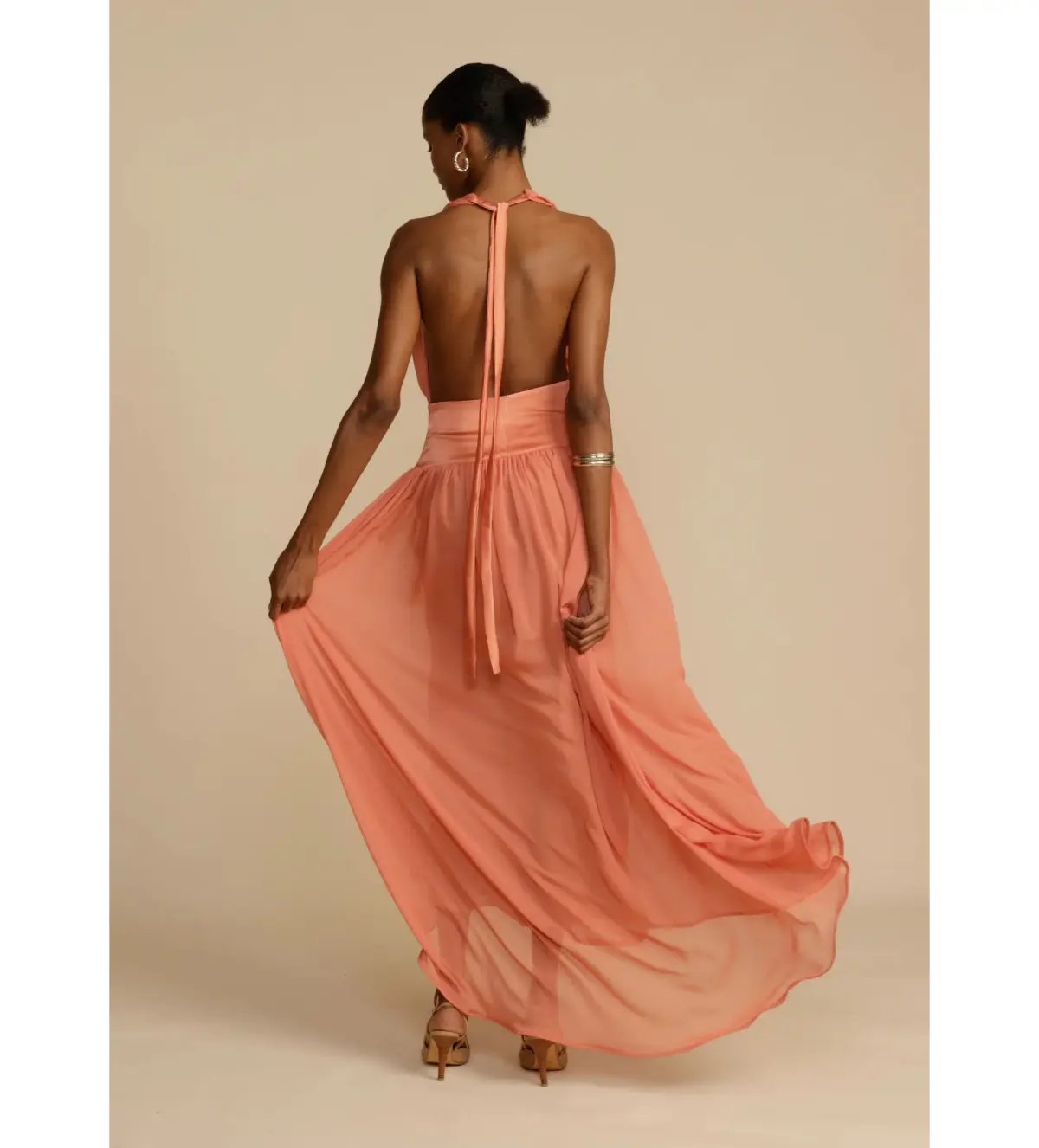Arcina Ori Serena Maxi Dress Coral Size S / AU 8 photo 3