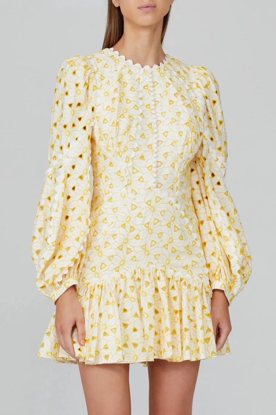 Acler Walker Floral Yellow Dress photo 2