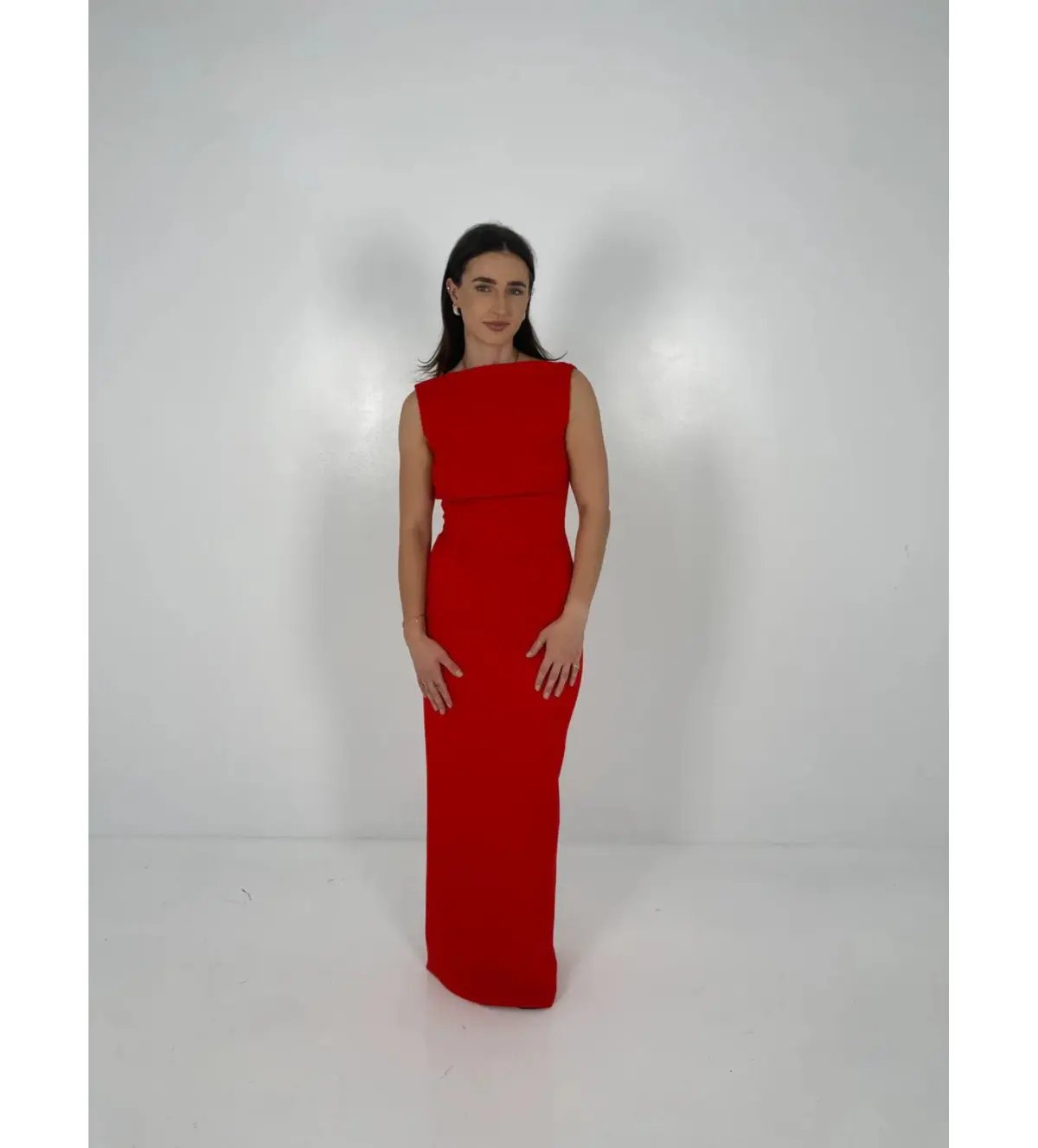 Effie Kats Verona Gown Cherry Red Size M/AU 10 photo 2