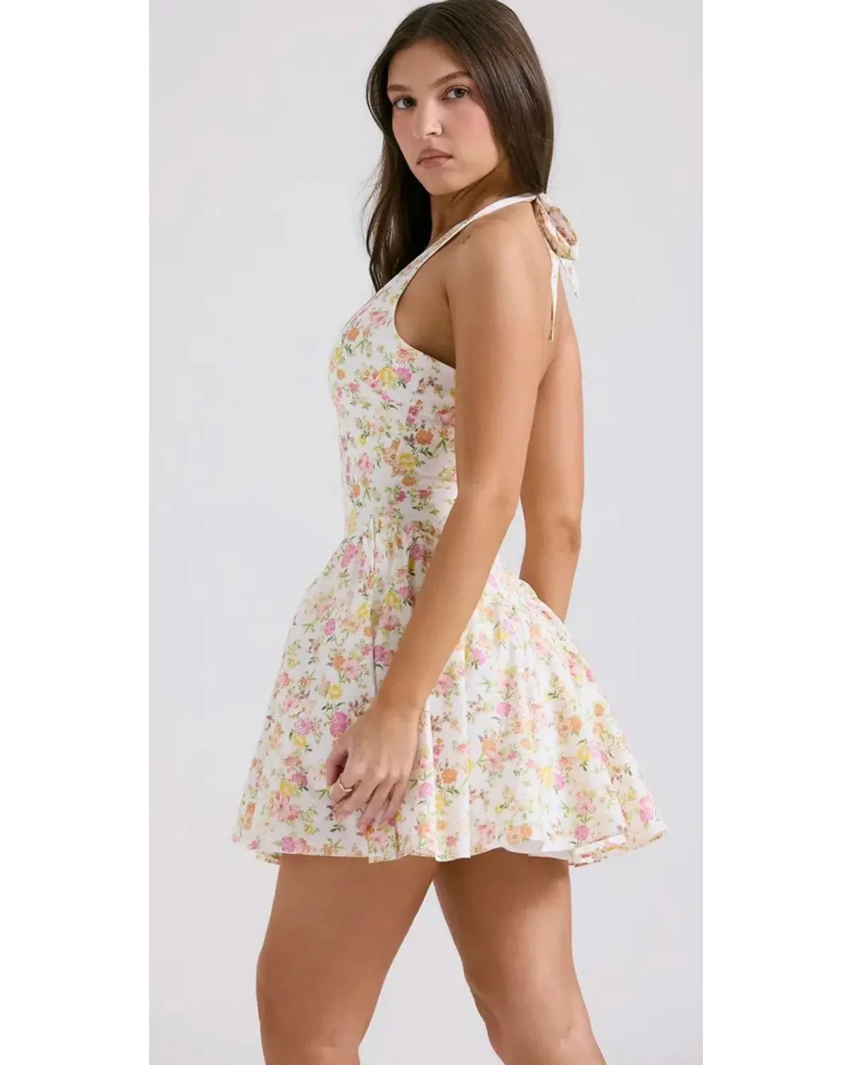 House of CB Valentia Dress Ivory Meadow Print Size AU 8 photo 3