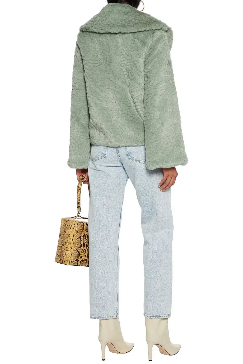 Unreal Fur Lily Jacket in Mint Size L / AU 12 photo 2