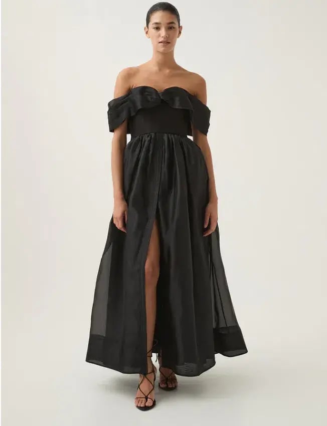 Aje Cordelia Corseted Maxi Dress Black Size 12 photo 2