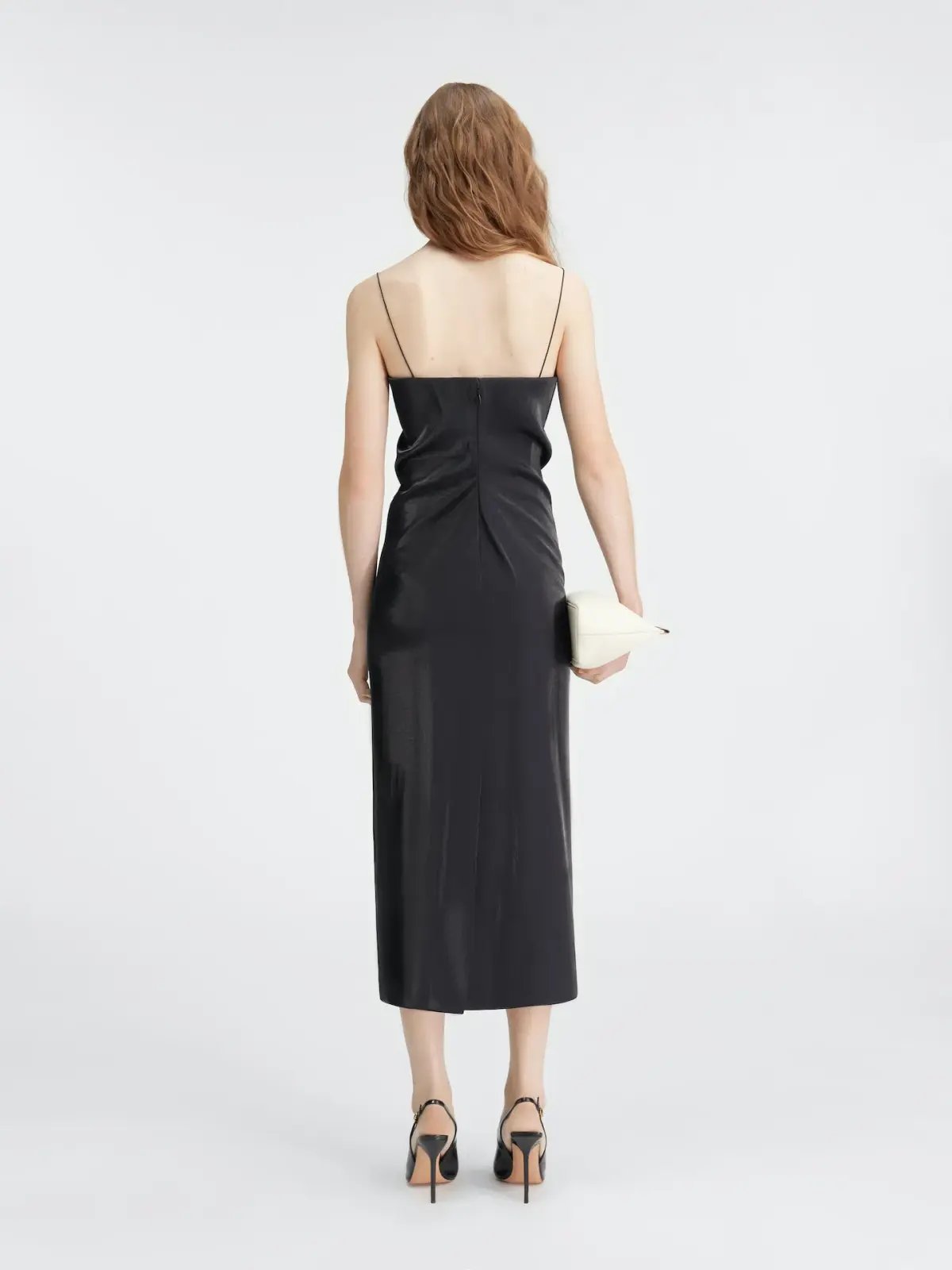 Jacquemus La robe Carino Les Sculptures Midi Dress Black Size 8 photo 3