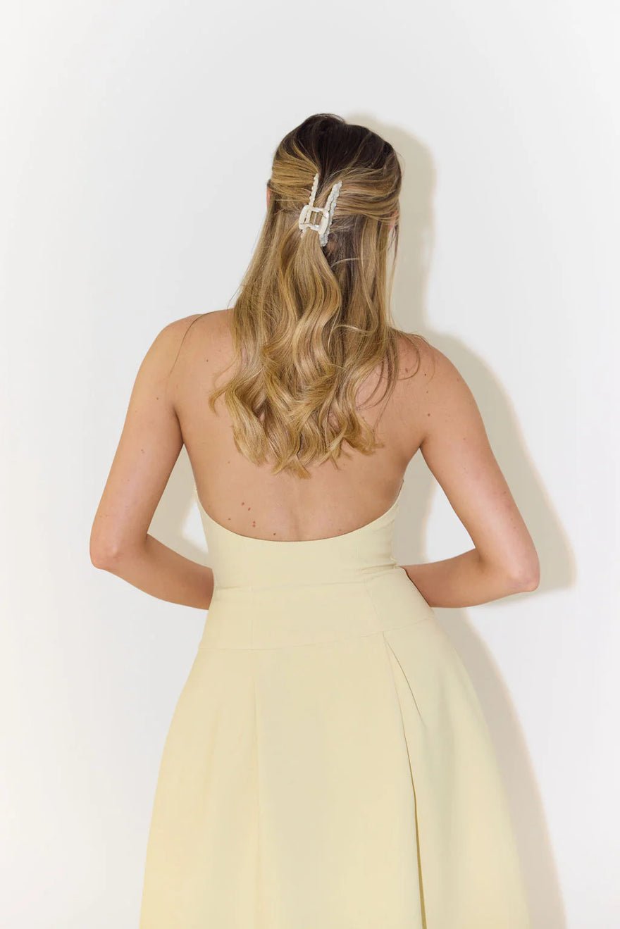 Odd Muse The Ultimate Muse Dropped Hem Midi Dress - Lemon photo 2
