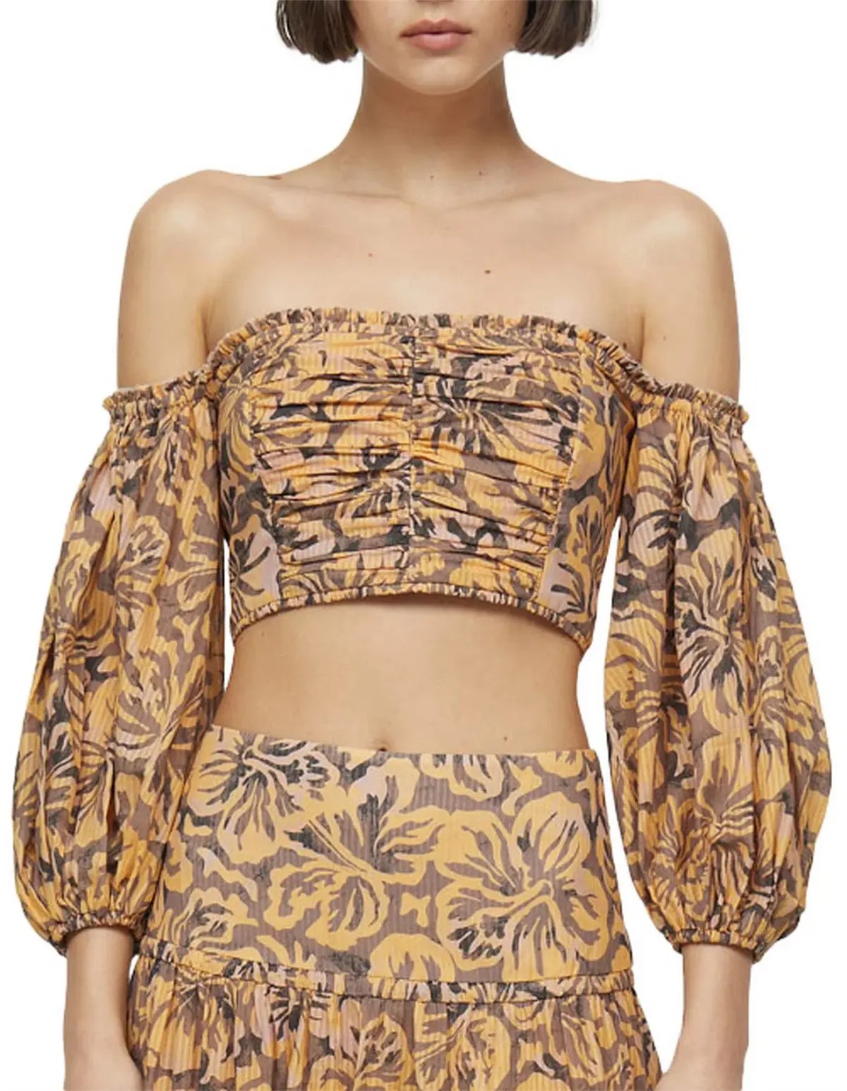 Bec & Bridge Samara Long Sleeve Crop Top Floral Print Size 8/S photo 2