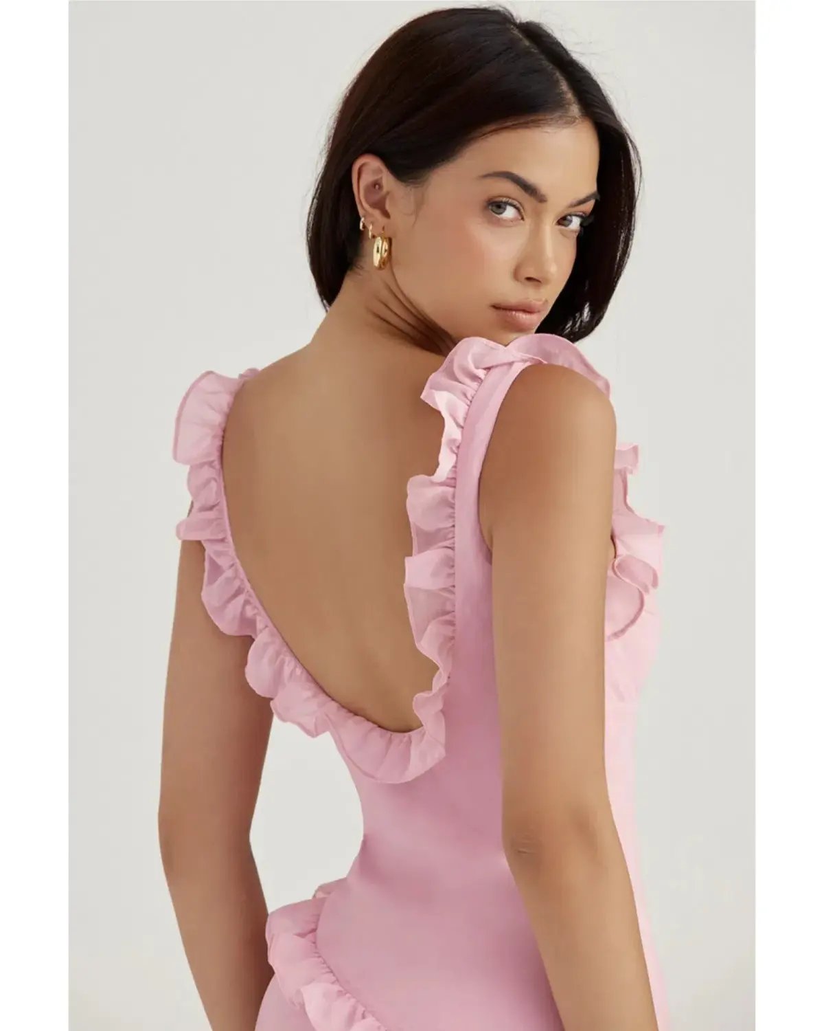 House Of CB Tania Ruffle Mini DressPink Quartz Size S / AU 8 photo 2