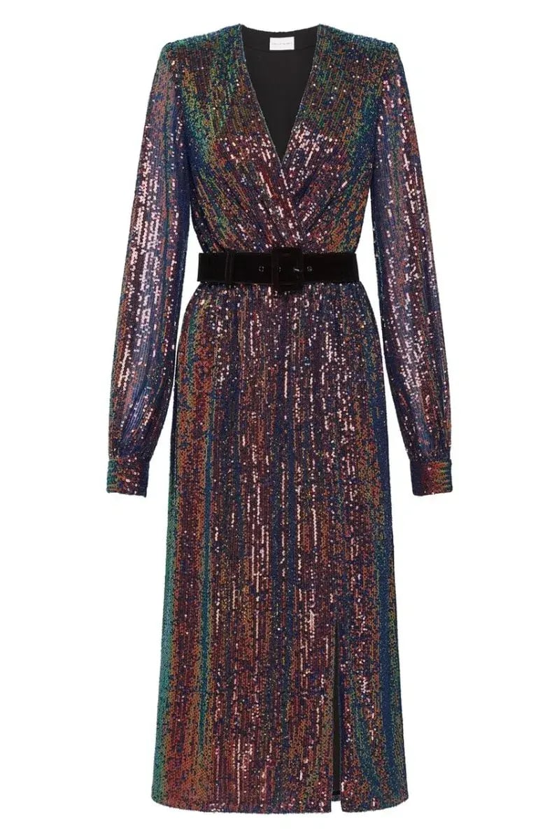 Rebecca Vallance Roxbury Midi Dress Sequin Size 6 photo 5