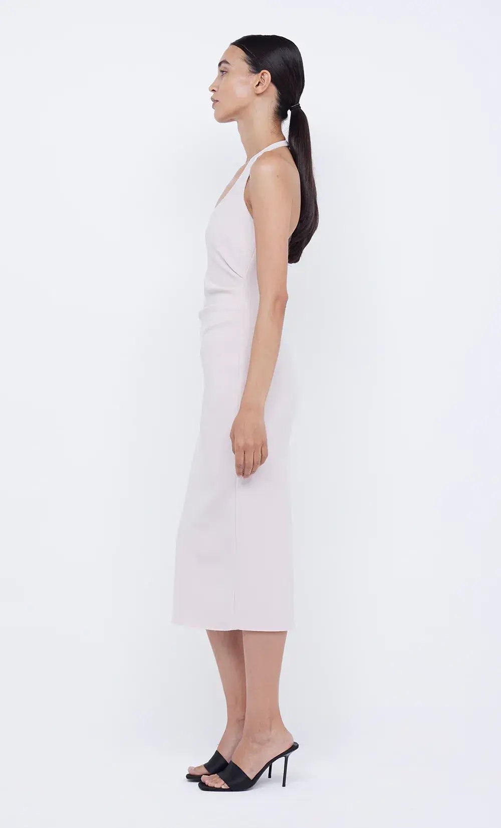 Bec & Bridge Cyndie Halter Midi Dress Vanilla Bean Size AU 8 photo 4