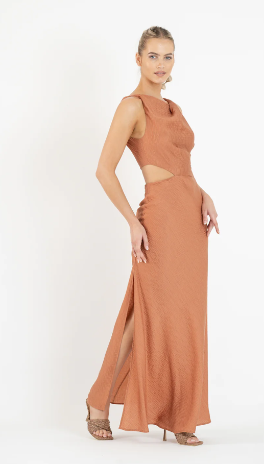 FLORENCE MAXI DRESS – CHESTNUT photo 4