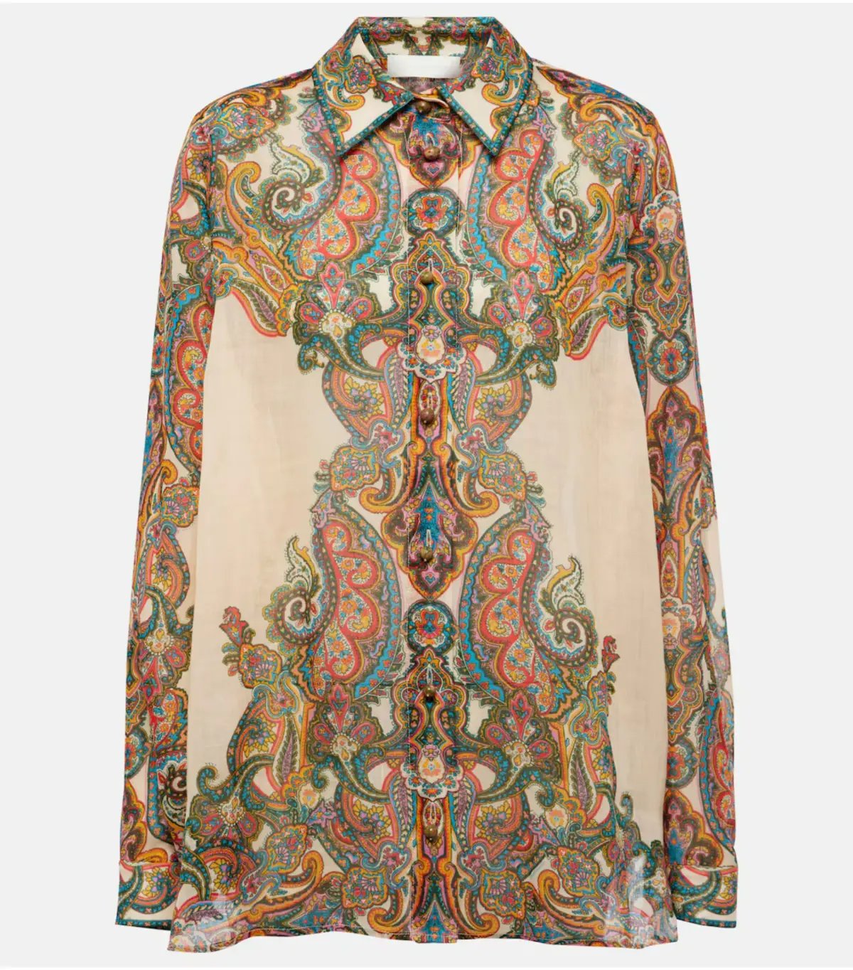 Zimmermann Ottie Skirt and Shirt Set in Multi Paisley Size 0 / AU 8 photo 5