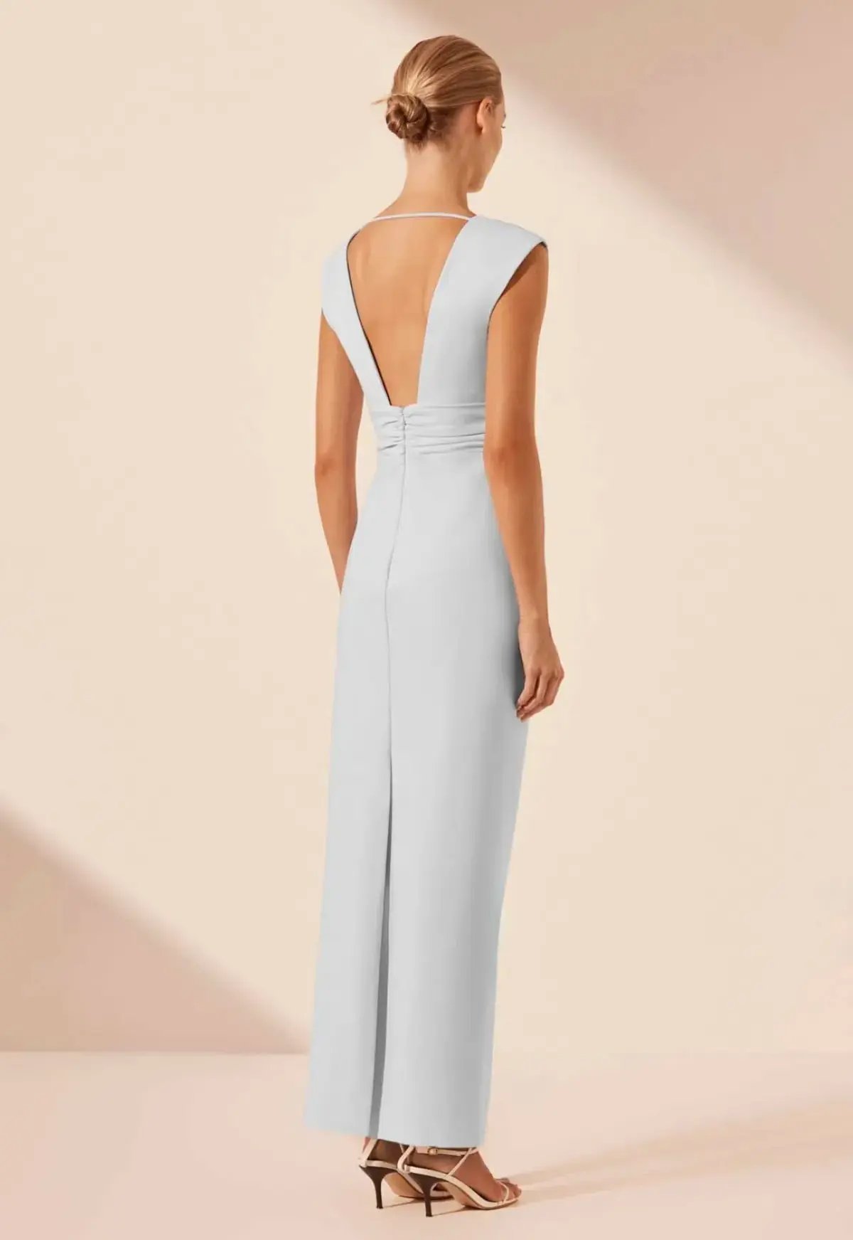 Shona Joy Lani Plunged Cut Out Maxi Dress Sky Size 8 photo 2