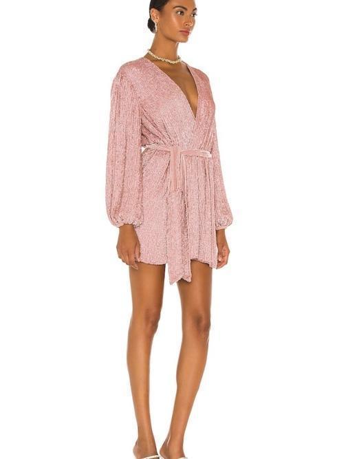 Retrofete Gabrielle Robe Dress Pink Size 6 photo 3
