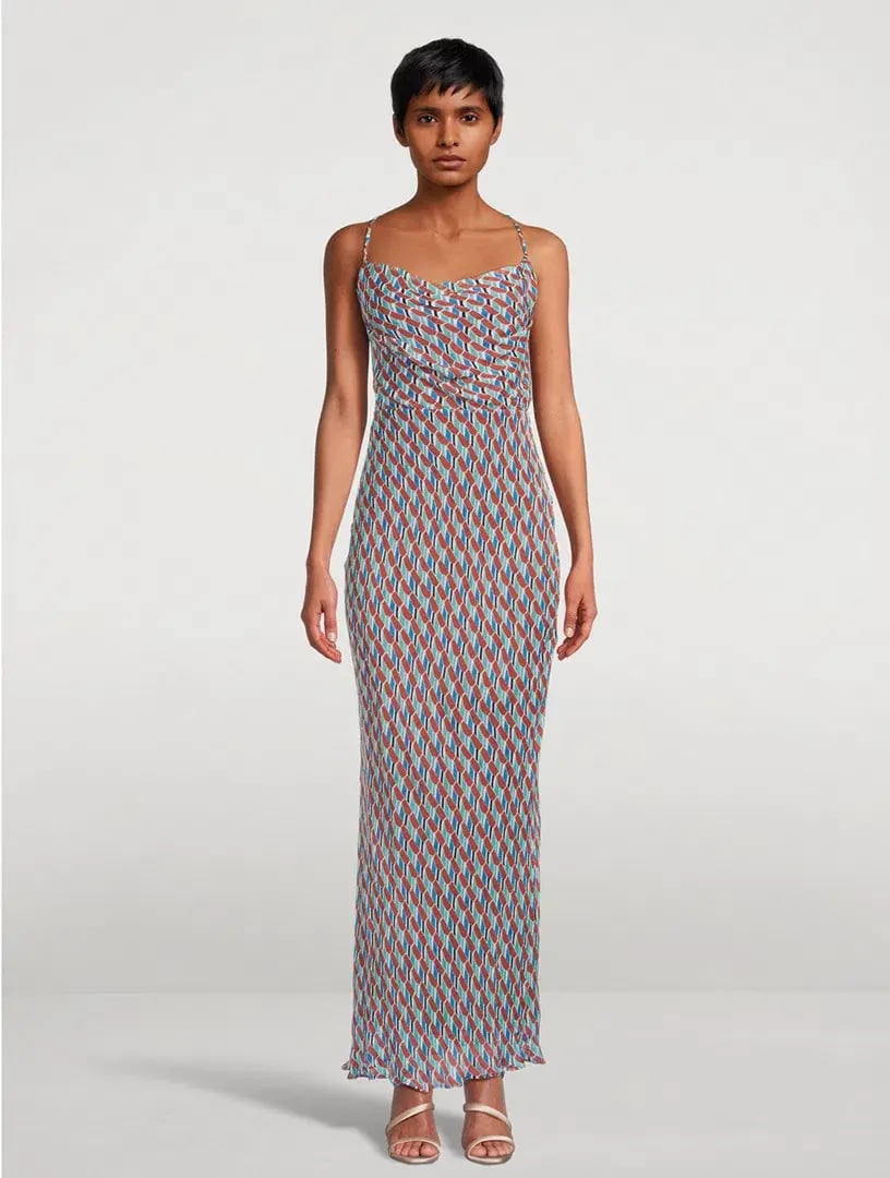 Maribel Lace Back Bias Maxi Dress Size 8 photo 3