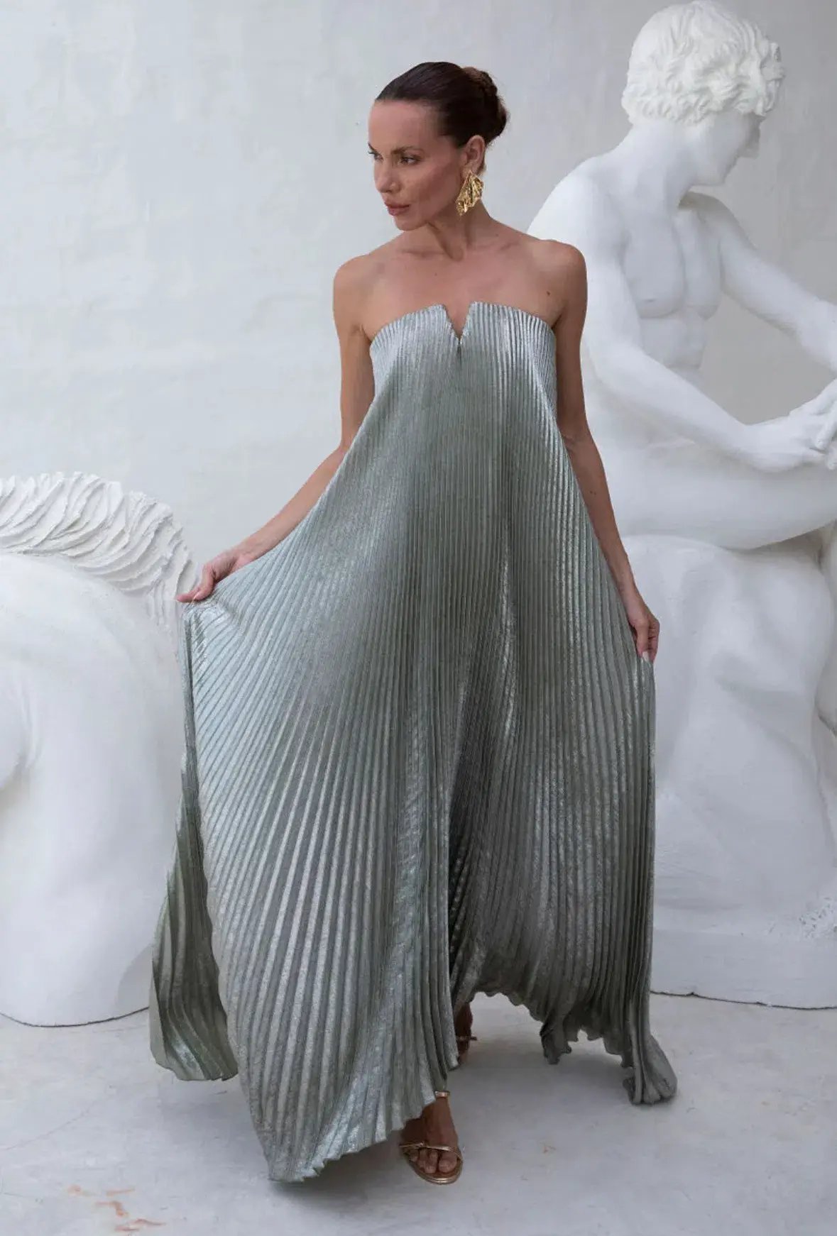 Lidee Black Tie Gown- Sage Shimmer photo 2