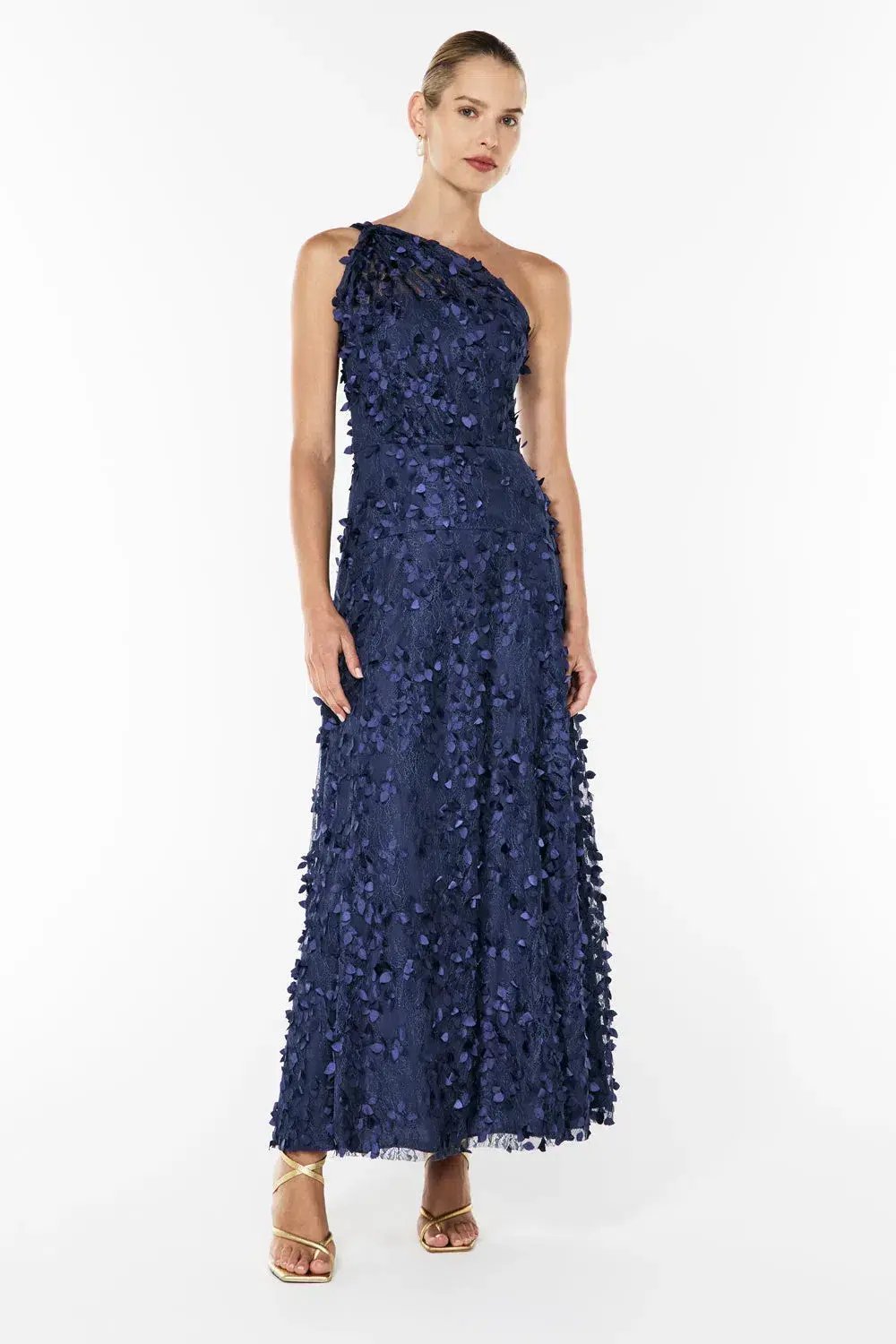 Manning Cartell Enchantment One Shoulder Maxi Dress Royal Blue Size M/AU 10 photo 3