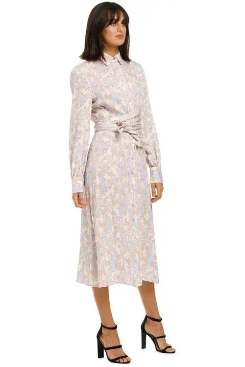 Rebecca Vallance Fleur Midi Shirt Dress in Floral Print Size 10 photo 2