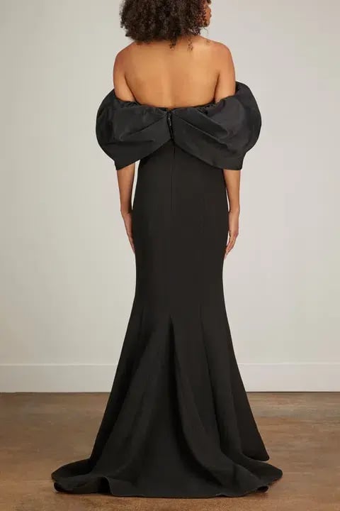Rachel Gilbert Viola Gown Black Size 12 photo 3