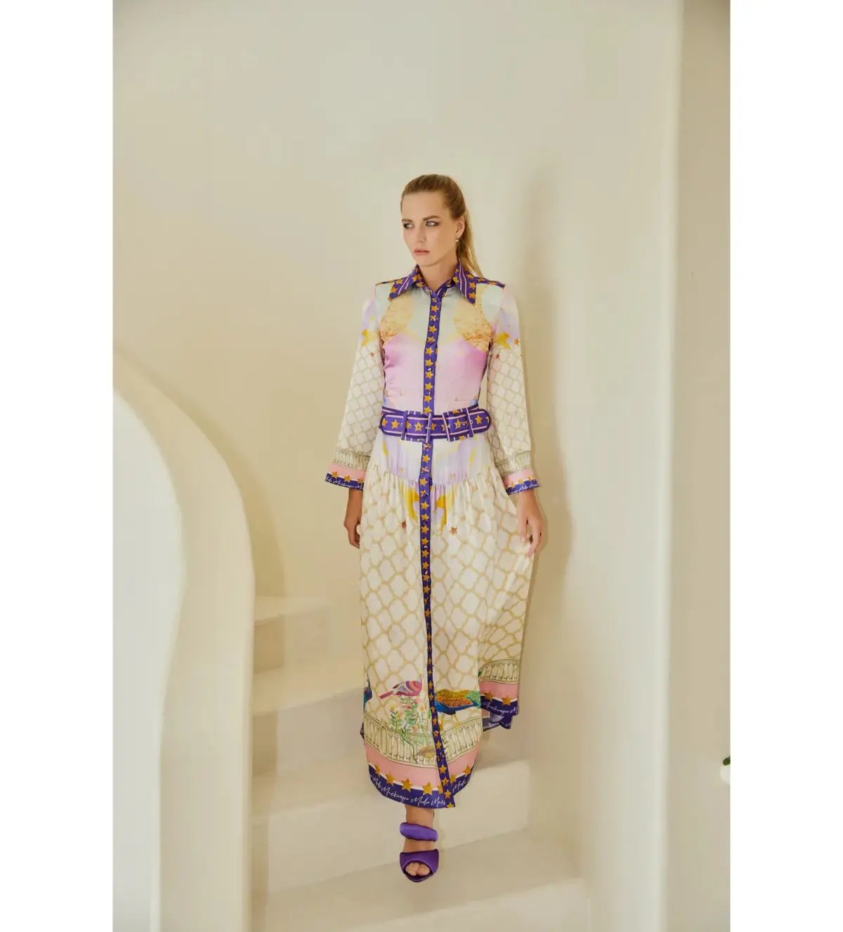 Alémais Holiday Go-to Embroidered Shirt and Skirt Print Size AU 16 photo 13