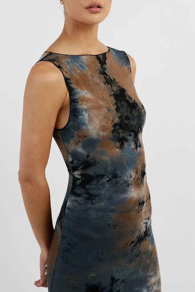 Dissh Millen Midi Dress Blue Tie Dye Size M / AU 10 photo 5