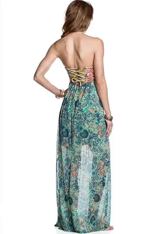 Maaji Swan Song Long Dress Multi Size S / AU 8 photo 3