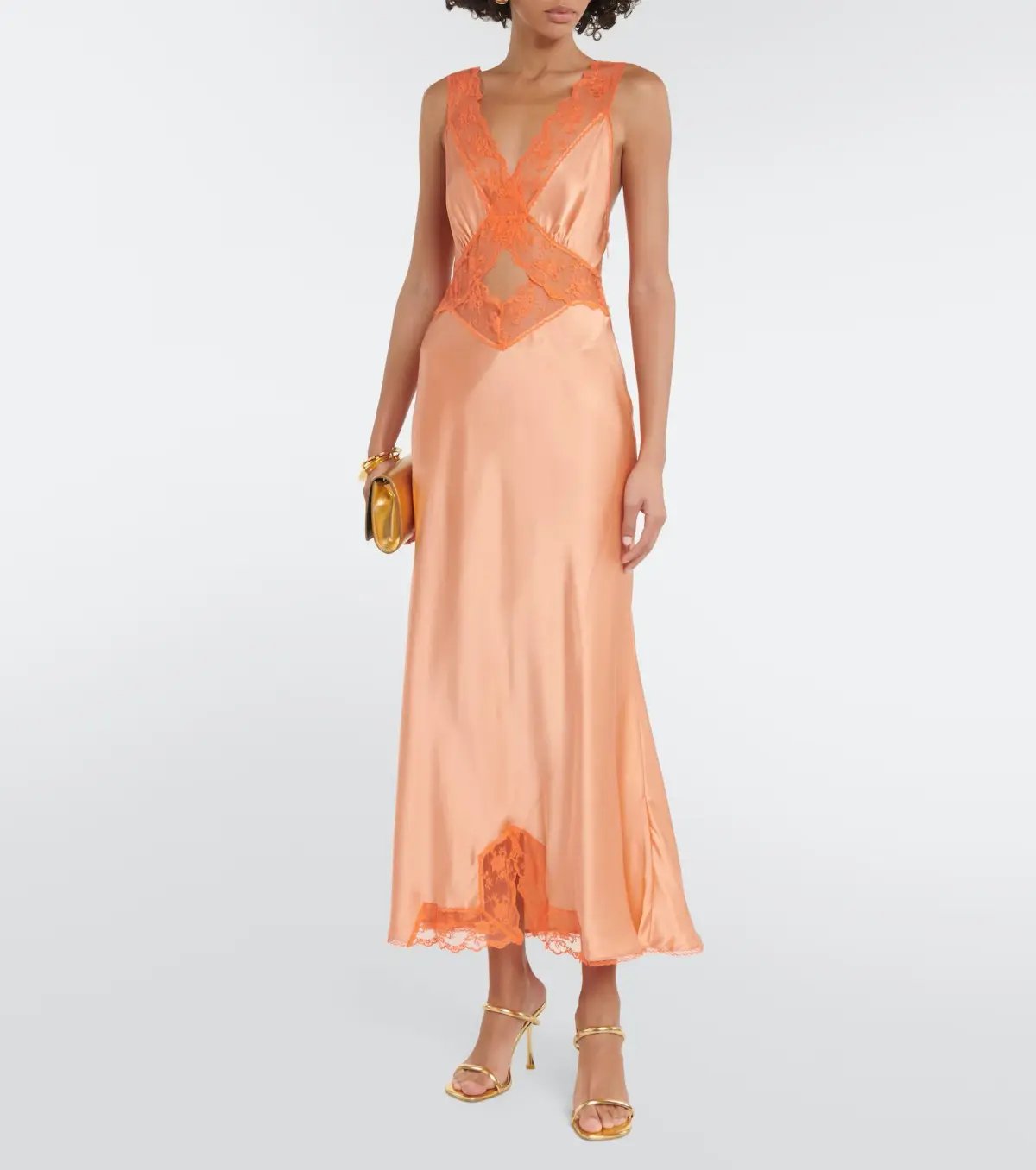 Sir Aries Cut Out Gown in Peach Size 10 photo 2