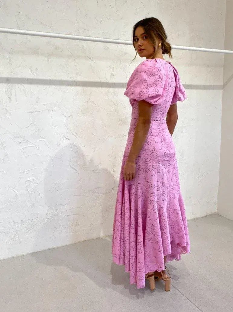 Acler Cookes Dress with Puff Sleeves Pink Size 14 photo 3