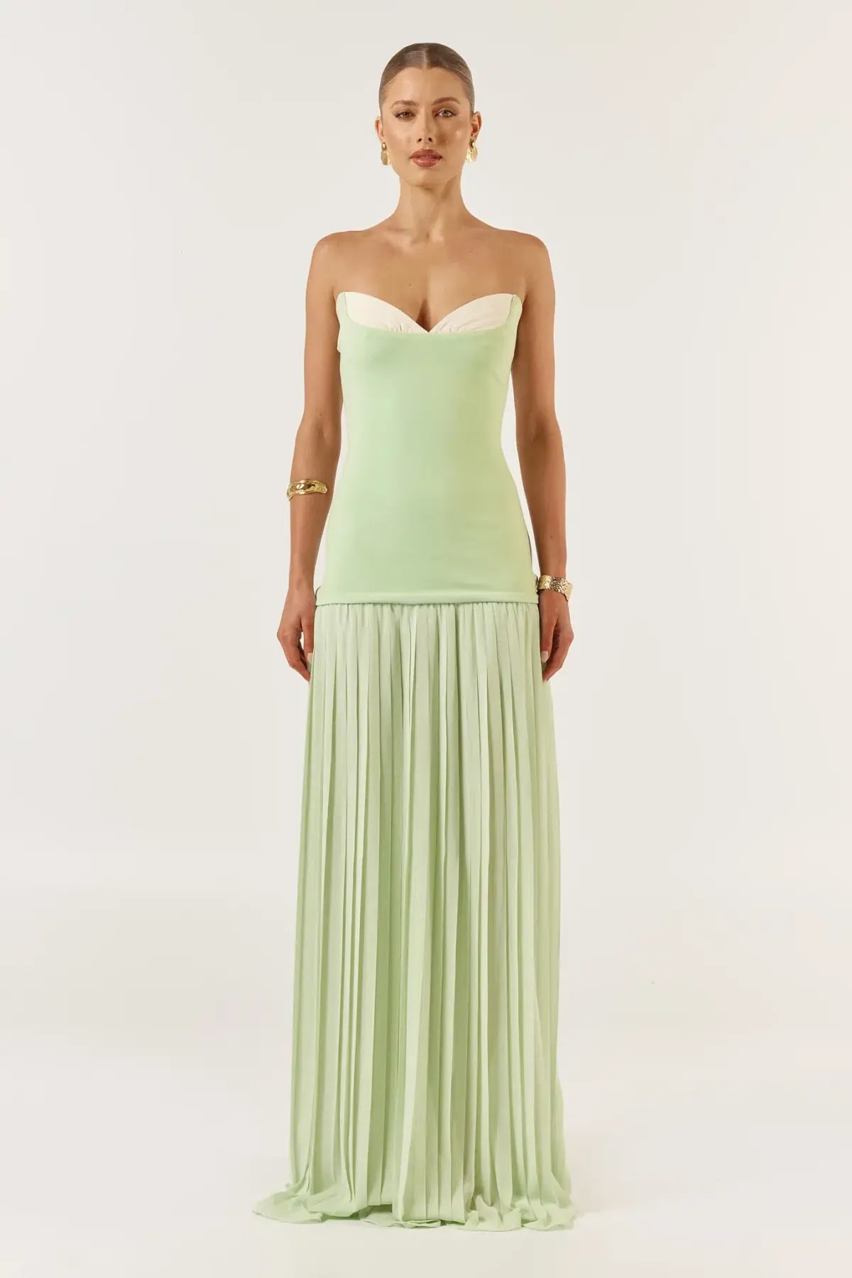 She is OLLÁ Nicolette Maxi Dress Green Size 8 photo 3