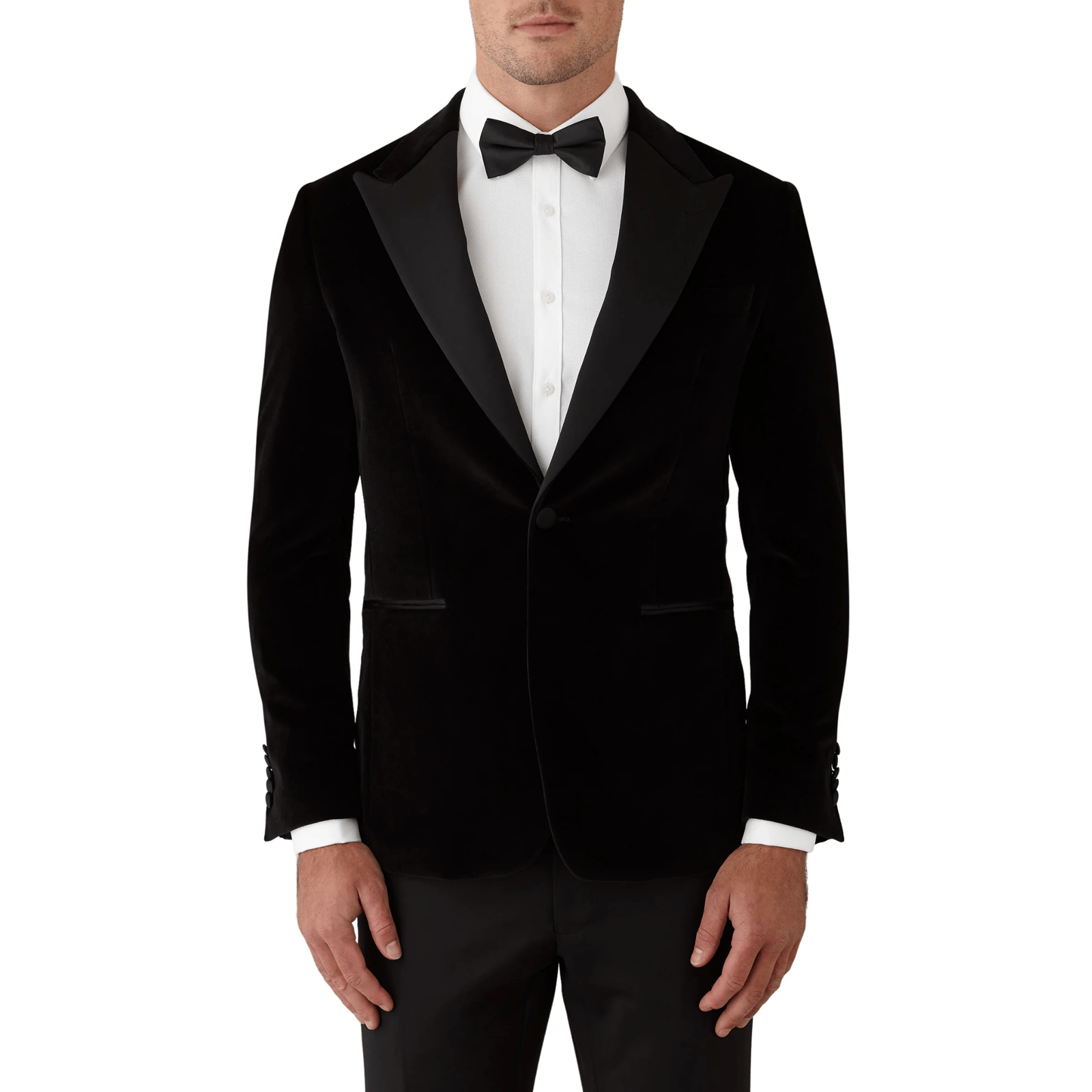 Gibson Black Alta Sartoria Peak Velvet Dinner Jacket [BUY] photo 4