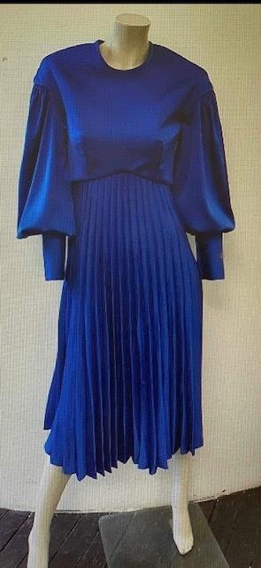 Nicola Finnetti  Evelyn Midi Blue Dress Size 8 photo 3