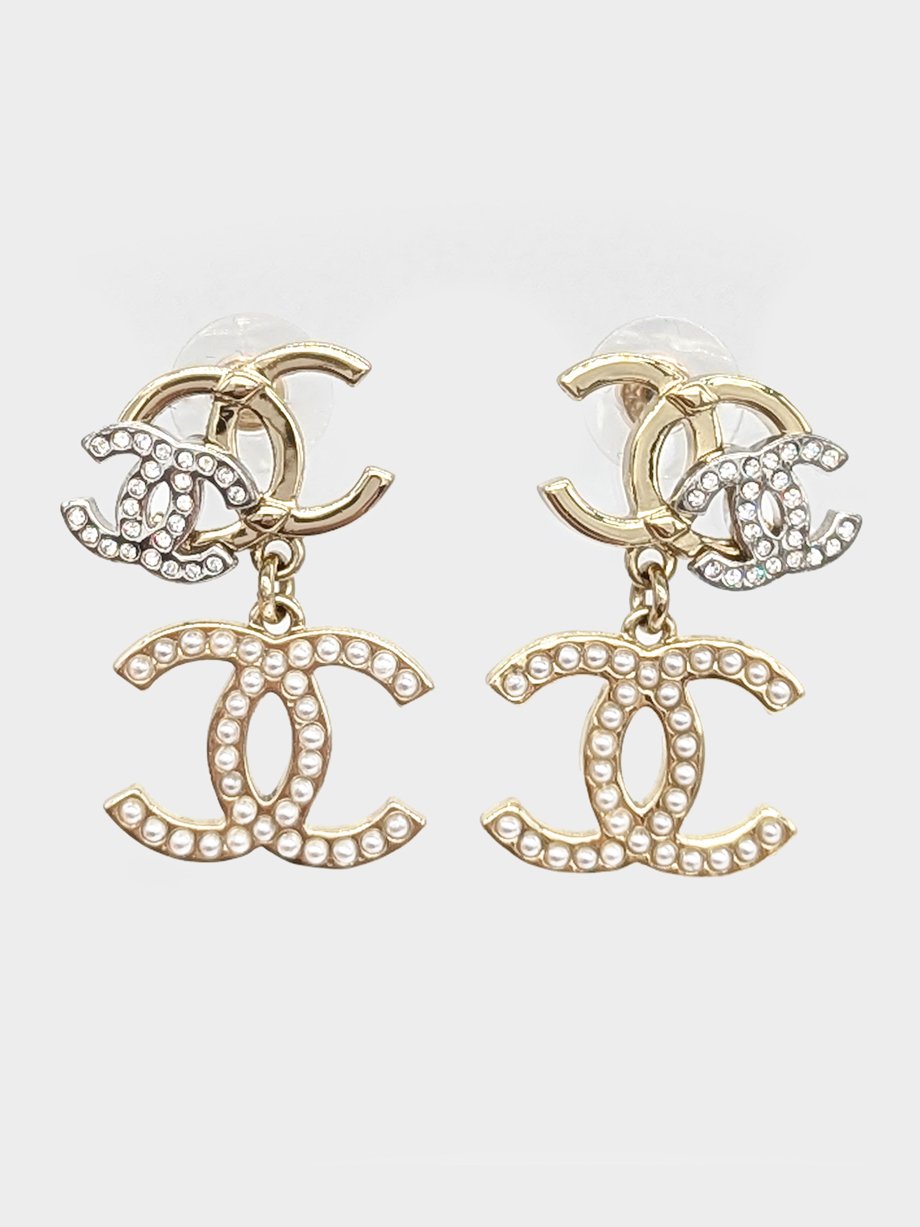 Chanel Métier Pearl & Crystal Earrings photo 3