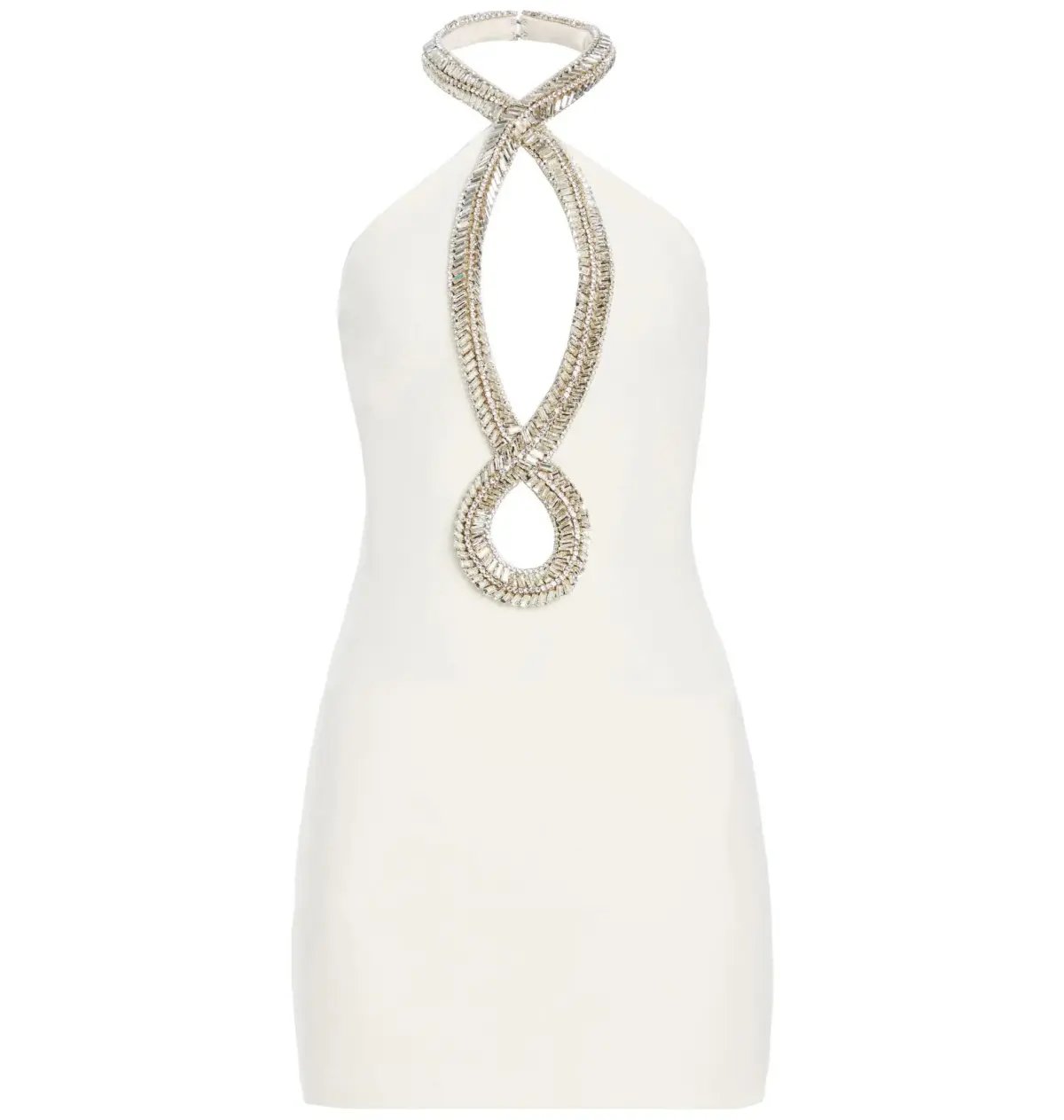Retrofete Wynn Crystal Embellishments Mini Dress White Size Small / AU 8 photo 4