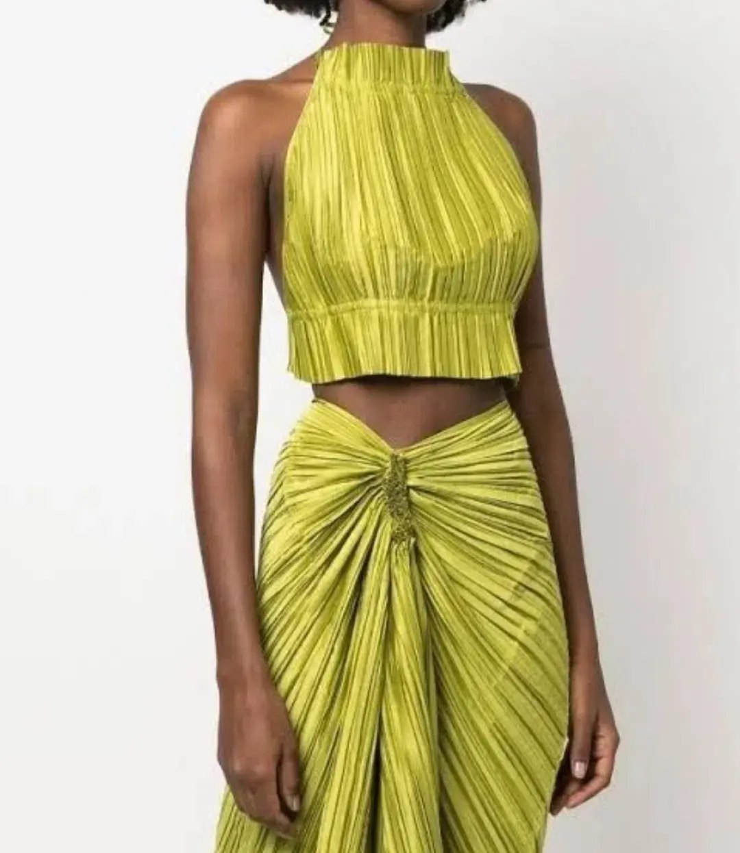 Cult Gaia Top and Skirt Set Yellow Size 6 photo 2