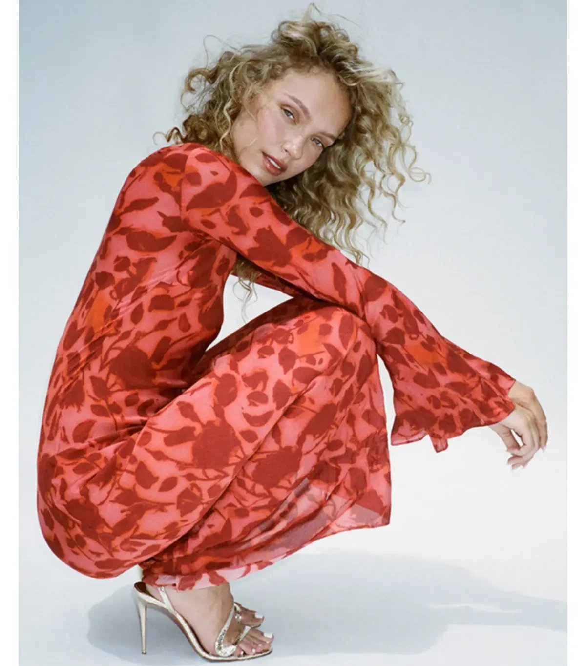 Realisation Par Gia Maxi Dress Red Print Size AU 10 photo 3