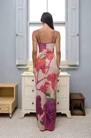 WIth Harper Lu Slip Dress - Mesh Fuchsia Bloom size M photo 4