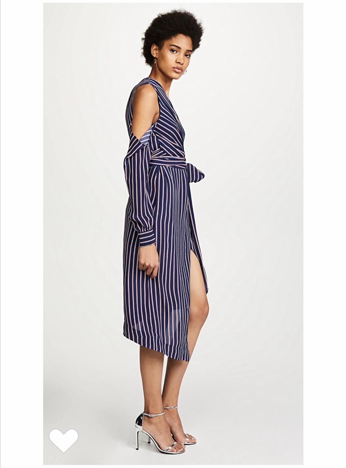 Nicolas Pin Stripe Dress Navy Size 6 photo 4