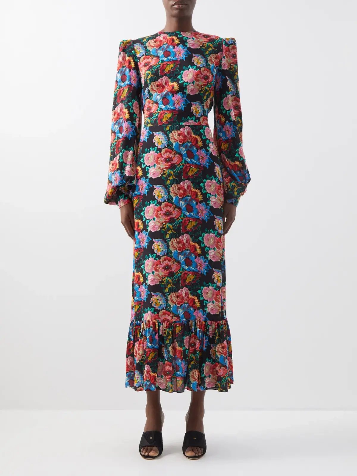 The Vampire’s Wife The Villanelle floral-print crepe dress Pink Size 14 photo 3