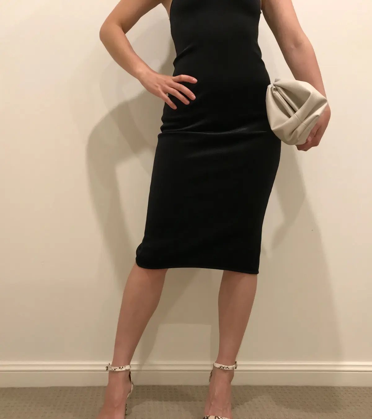By Johnny Midi Dress Black Size 6 photo 4