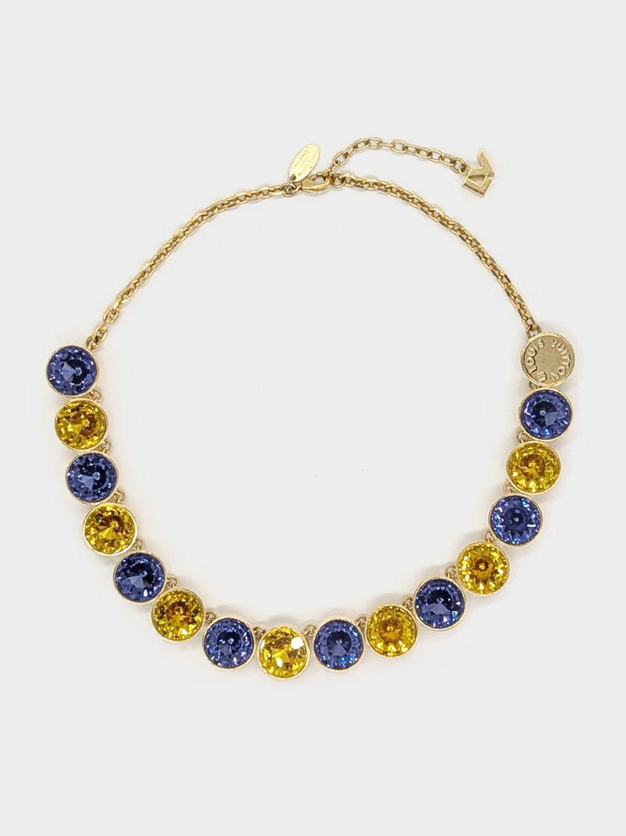 Louis Vuitton Purple and Yellow Crystal Necklace photo 4