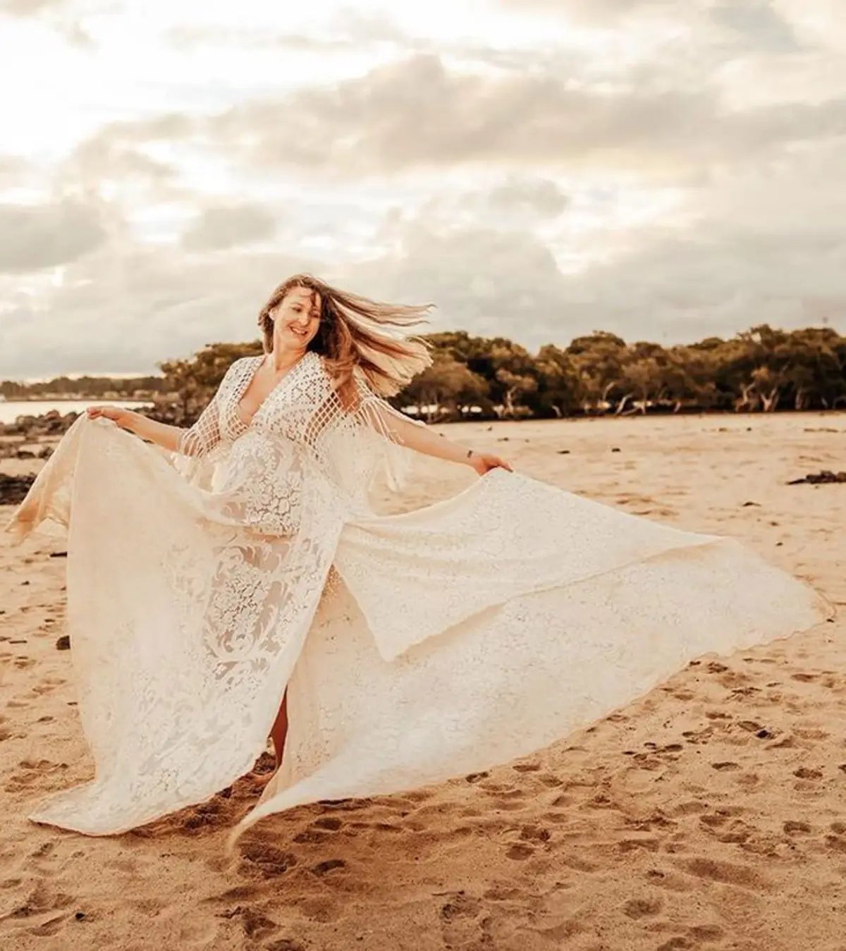 We Are Reclamation 'Bewitched By Boho' Gown White Size 20 photo 6
